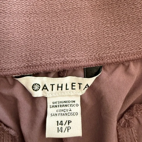 Athleta Elegant Mauve Wide-Leg Women's Pants - Picture 3 of 7